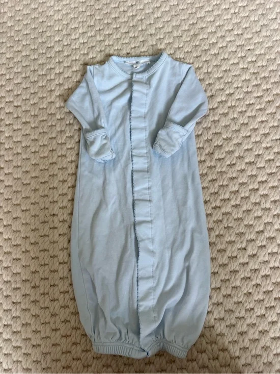 Magnolia Baby Light Blue Infant Sleep Gown with Front Snap Closure