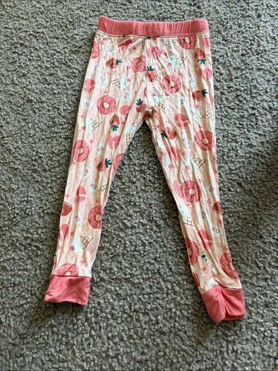 B65 Little One Shop Bamboo PJ Pants, 12-18 GUC— Valentine Treats Print