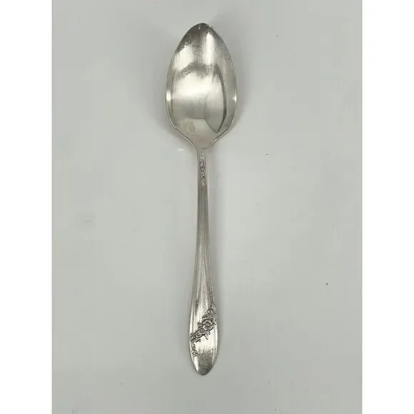 Oneida Tudor Plate Community Queen Bess Table Serving Spoon Silver Plate