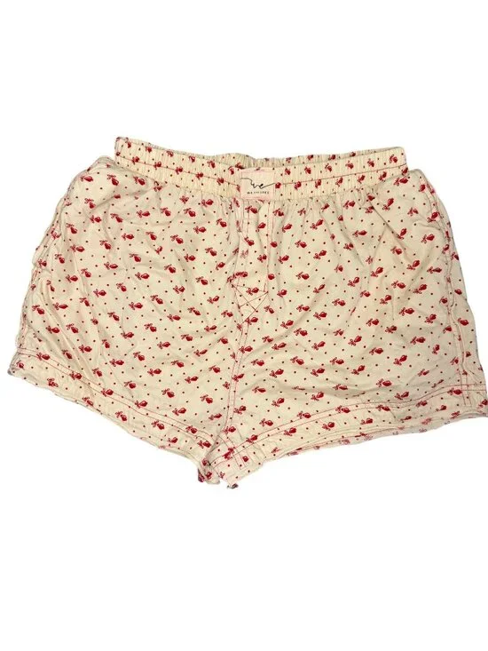 We The Free Day to Day Printed Boxers-Butter Combo-Cream/Red-S- MSRP $38