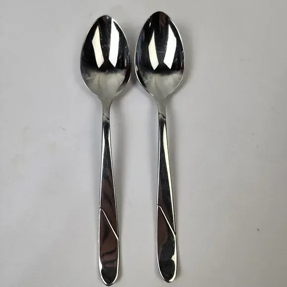 2 JA Henckels Milena Stainless 18/10 Flatware Tsp / Tablespoons Glossy 7.25