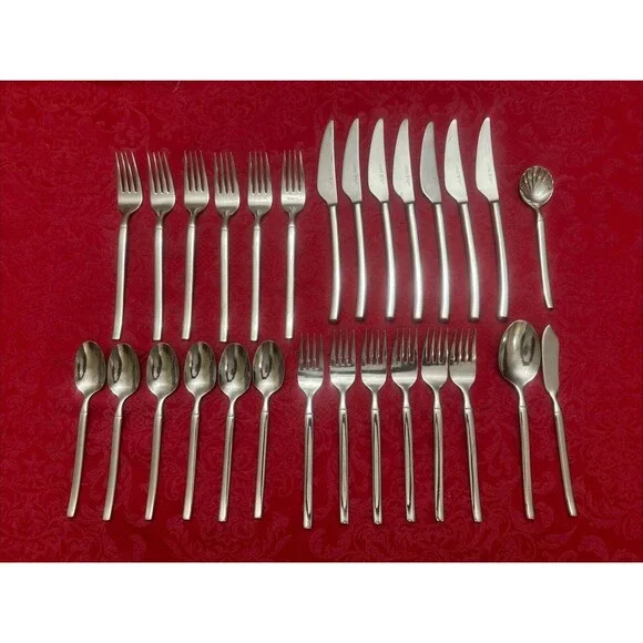 Zwilling JA Henckels Stainless Flatware OPUS Pattern 28 Piece 18/10