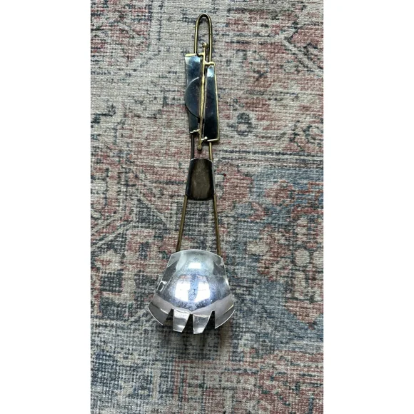 Serving Fork and Spoon Silver / Gold Metal Spiral Design ￼On Handle Boho Artsy