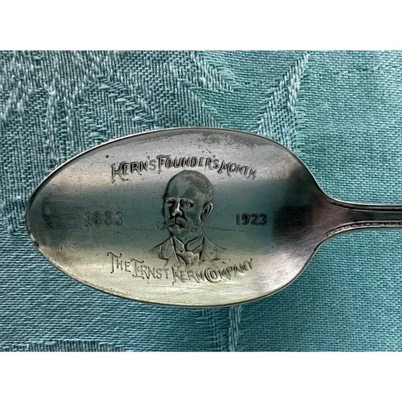 Vintage Kern's Founders Month 1883-1923 Ernst Kern Co Silverplate Spoon R.C. Co.