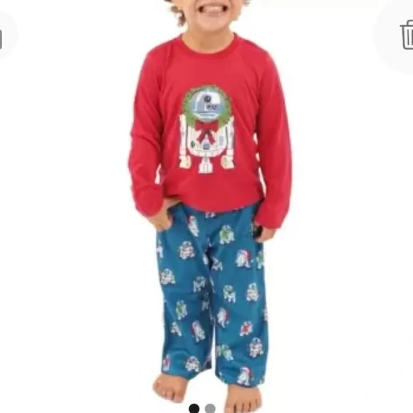 NEW Star Wars Christmas R2-D2 Toddler Boys 2 Piece Pajamas Set, Size 3T