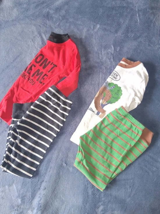 Carters Boys Pajamas Lot 5T 2 Piece Sets Snug Fit Polar Bear Bigfoot Sasquatch