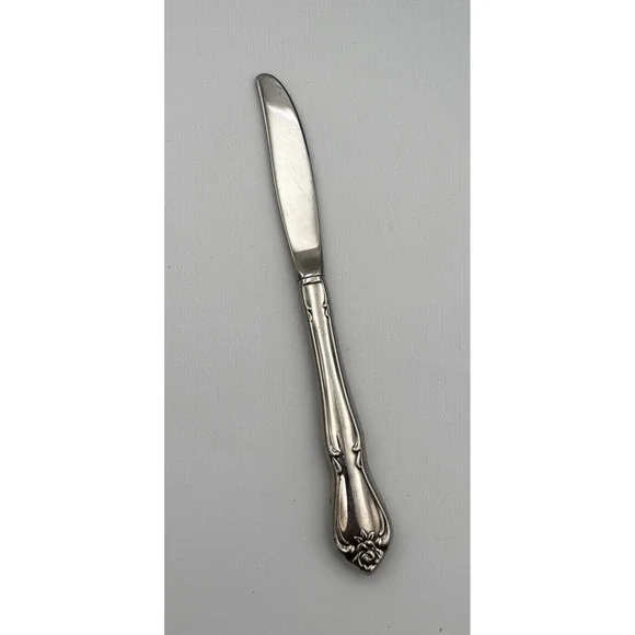 Oneida Arbor Rose Stainless Hollow Dinner Knife 1881 Rogers Great Condition