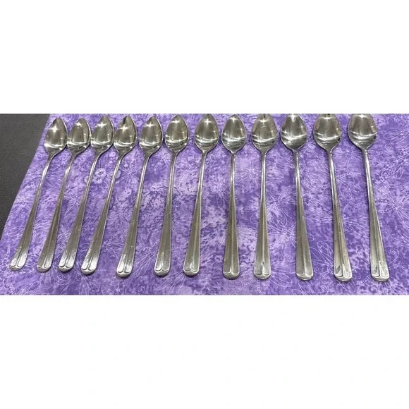 Towle Supreme Stockbridge Ice Tea Spoon Spoons‎ Stainless Steel Korea Set Of 12