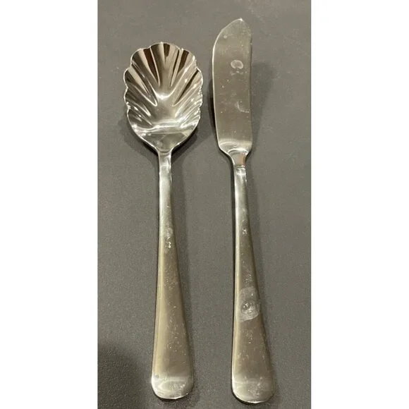 Cuisinart Richfield 18/10 Stainless Steel Flatware‎ Butter Knife Sugar Spoon