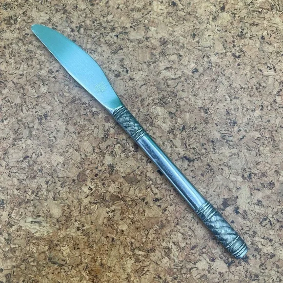 National TRACERY Stainless NS‎ Japan Basket Weave Silverware knife Flatware