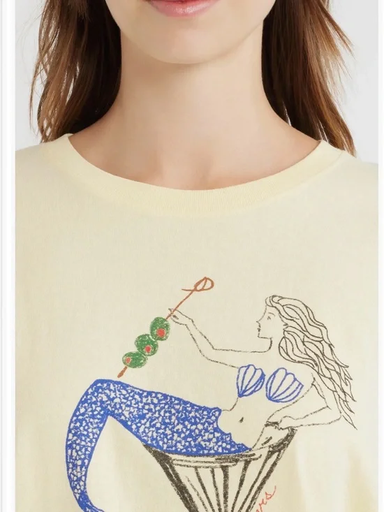 Free People Best Coast Mermaid Graphic Short Sleeve Tee