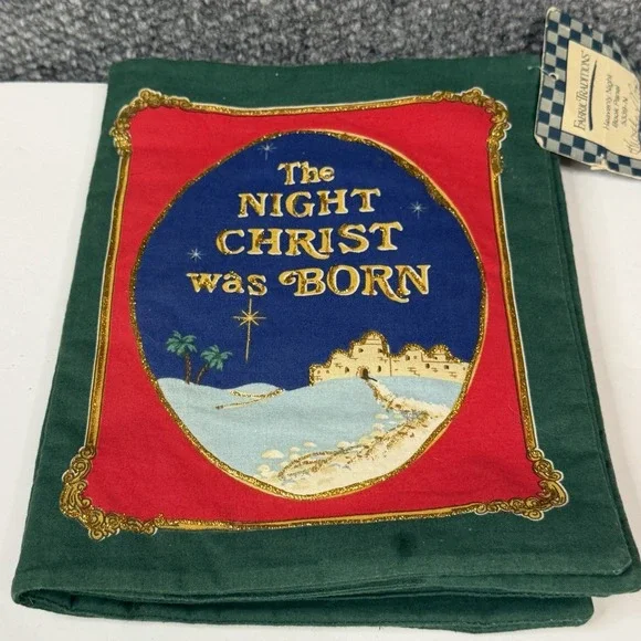 The Night Christ Was Born Soft Cloth Book- Christmas Soft Book, New & Assembled