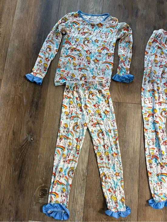 Sweet pea Bamboo viscose Rainbow brite 4T bundle Long Sleeve Pajama set