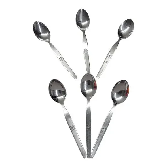 Viners Empire Profile Stainless Steel Teaspoons 6 Pc Set Gazelle Logo Vintage