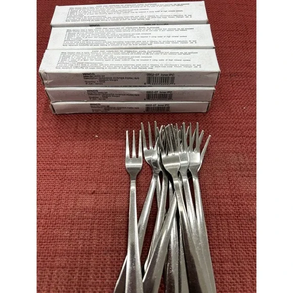 Winco 12-Piece Windsor Oyster Fork‎ Set, 18-0 Stainless Steel, Silver