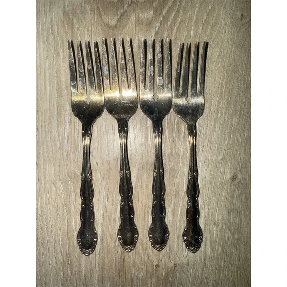 Oneida 1881 Rogers FLIRTATION 4 Salad Forks 6-3/8