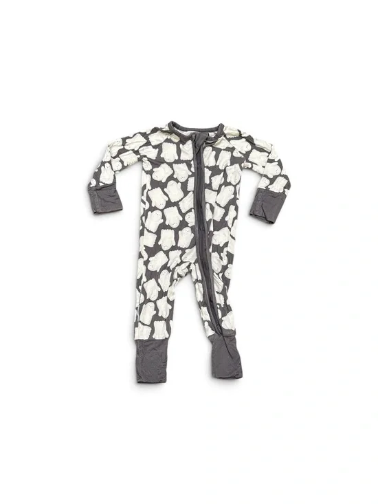 The Little One Shop Halloween Ghost Bamboo Convertible Zippy Romper Unisex 0-3M