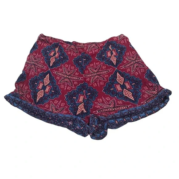Free People San Paulo Embellished Shorts Small Paisley Multicolor