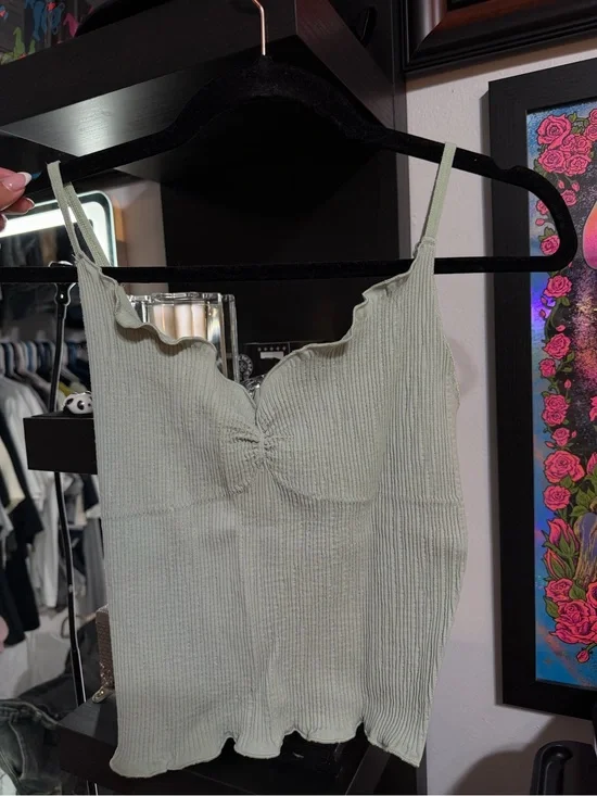 Free people mint green tank top