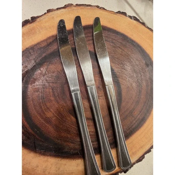 Vintage Stainless Steel Set of 3 Butter Knife Flatware 9