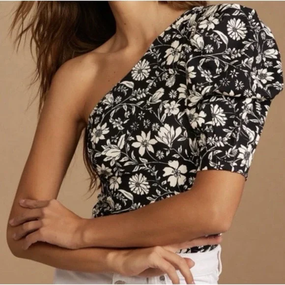 Intimately Free People Size XS Somethin Bout You Floral Bodysuit One Shoulder‎