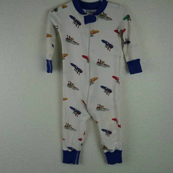 Hanna Andersson Organic Cotton‎ Kids Pajamas 18 24 Months Footless One Piece