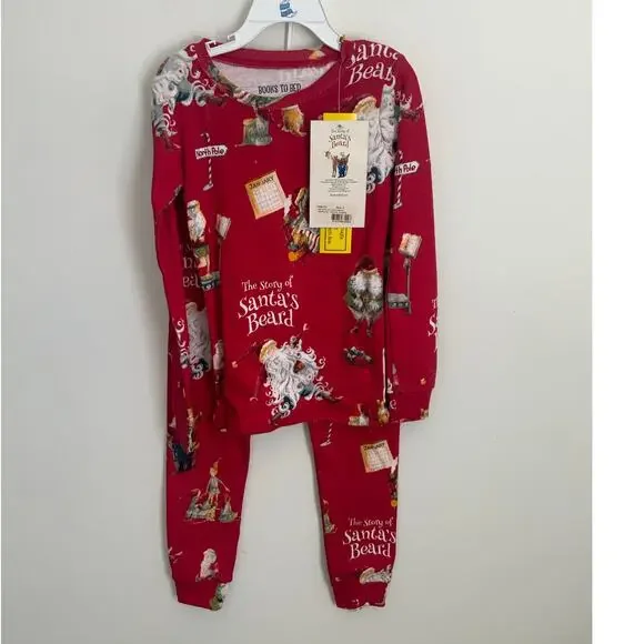 Books to Bed The Story of Santa's‎ Beard pajamas NWT size 6