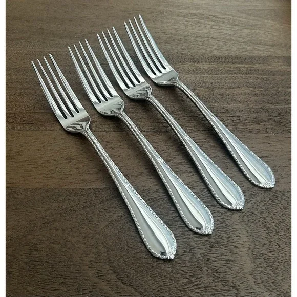 Reed & Barton Englefield Dinner Forks Set Of 4 Stainless Glossy
