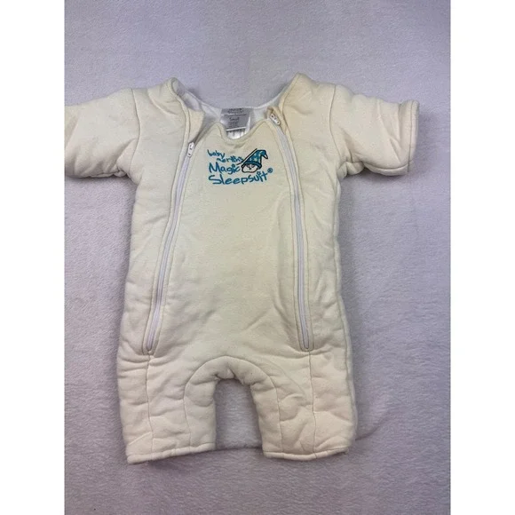 Baby Merlin's Magic Sleepsuit Cotton Cream Swaddle Transition Small 3-6 Months