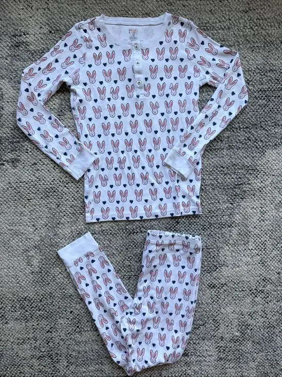 Roller Rabbit 12 Girls Bunny Cotton Pajama Set