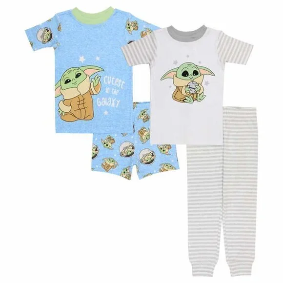 NWT - Star Wars Kids' 4-piece Cotton Pajamas - Size 6