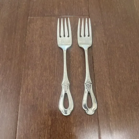 Toujours Oneida Stainless Steel Heirloom Cube Mark 2 Salad Forks