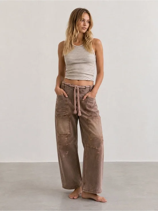Free People We The Free Moxie Pull-On Barrel Jeans