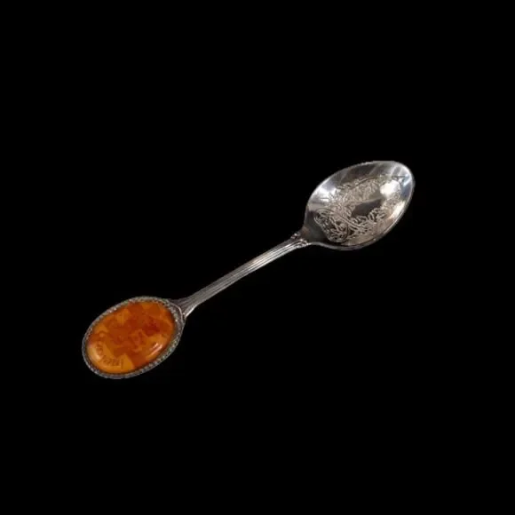 Map Of Ireland Vintage Souvenir Spoon Silverplate