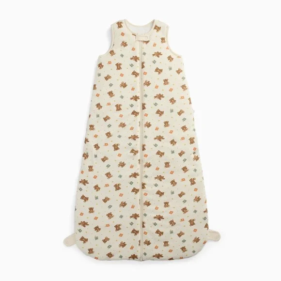 MORI Teddy Bear Organic Bamboo Sleep Bag‎ Wearable Blanket Unisex 2-4Y Cream