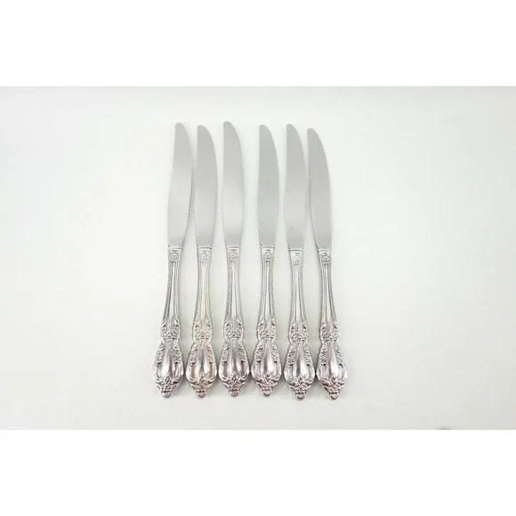 Oneida Raphael Set of 6 Dinner Knives Distinction Deluxe‎ Stainless Flatware