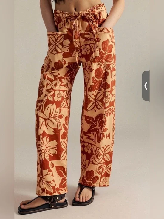 Free People We The Free Mirage Printed Pull-On Jeans NWT Medium DU