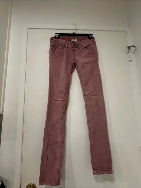 Free People Dusty Rose Low Rise Corduroy Pants Women’s 25
