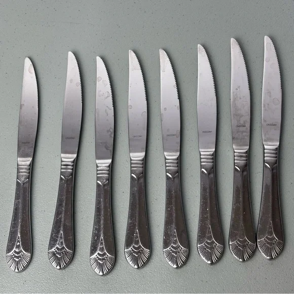 Oneida New York Stainless Steel Table Knives Lot of 8 1880 Hospitality Flatware