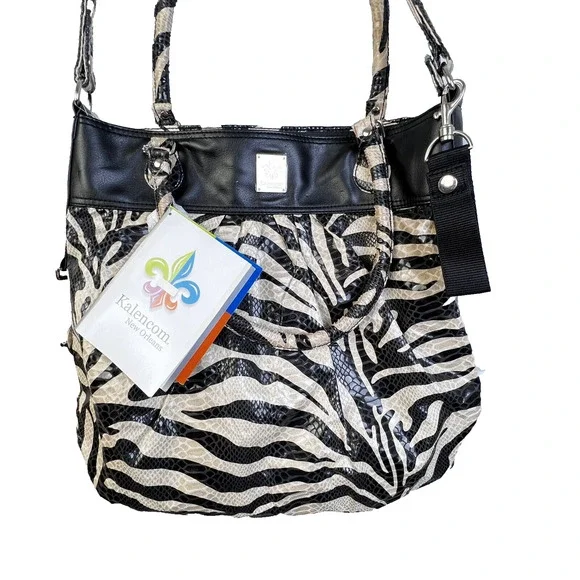 BKalencom New Orleans Diaper Bag Zebra Thinsulate Bottle Holder Changing Pad