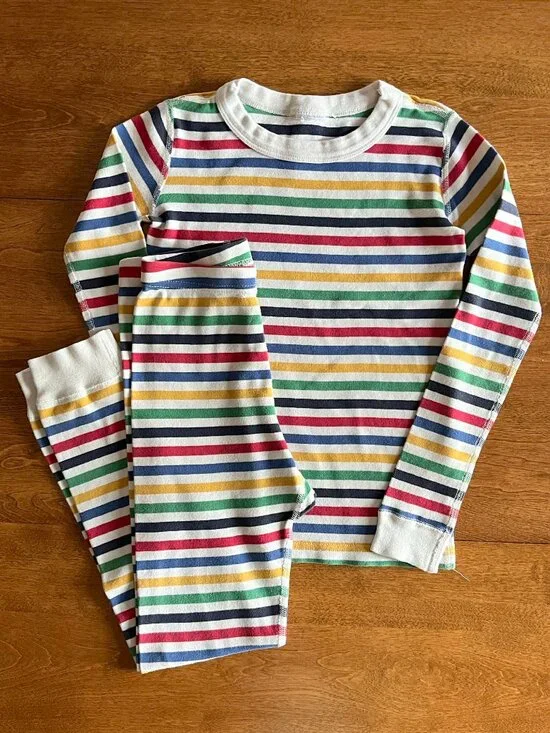 Hanna Andersson primary stripe pajamas 130