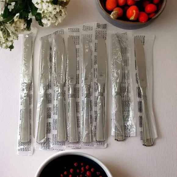 8 Pfaltzgraff Kenilworth Knives Knife Set Stainless Steel Solid Glossy‎ Flatware