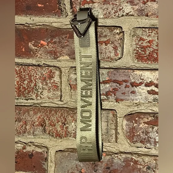 Lululemon Never Lost Keychain Olive Green Logo Strap