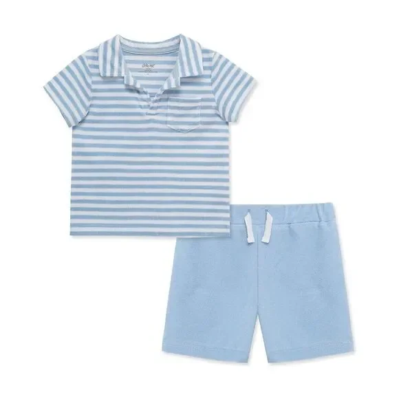 Little Me Baby-Boys  Stripe Terry Set