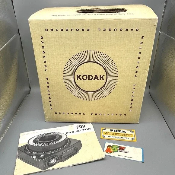 Vtg Kodak Carousel Slide Projectors Box &‎ Manual ONLY OEM Original