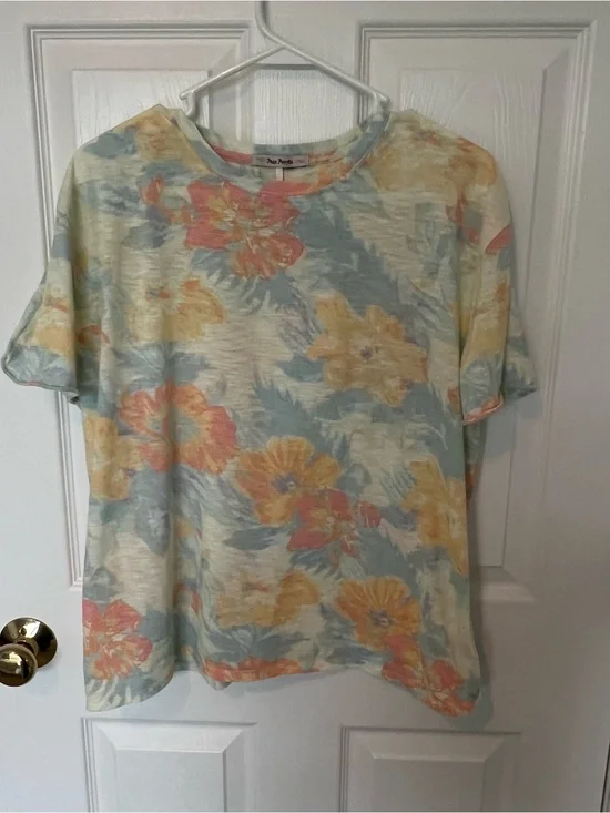 Free People  Short Sleeve Tee - Pastel Multicolor