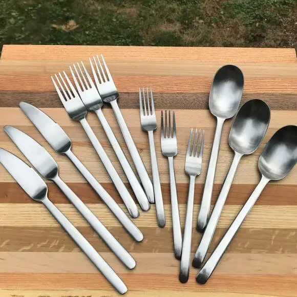12-piece IKEA Stainless DATA Carl-Gustaf Jahnsson Satin Silverware, pre-owned