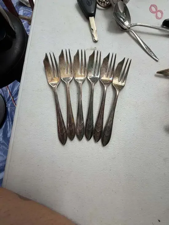 Vintage M.S. Ltd EPNS Loxley Pattern Sheffield Silver Plate - Set of 6