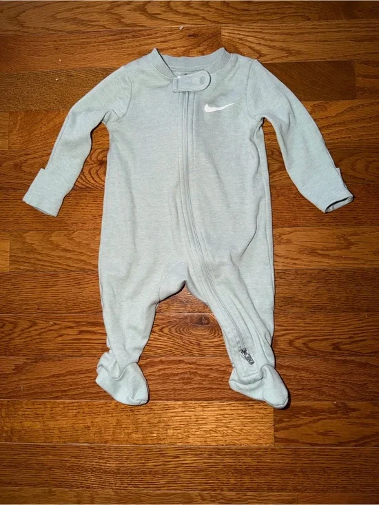 Nike Mint Green Baby Footed One-Piece