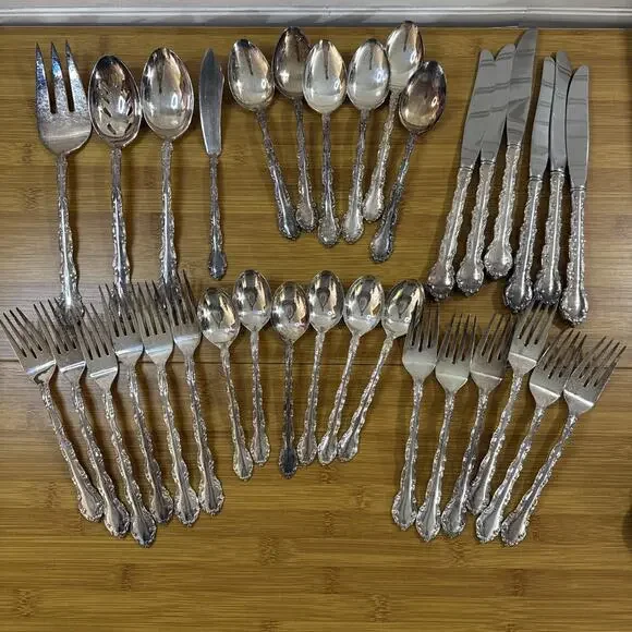 Towle Londonderry Silverplate Flatware Set 34 Pc Vintage 1968 Hostess Service 6
